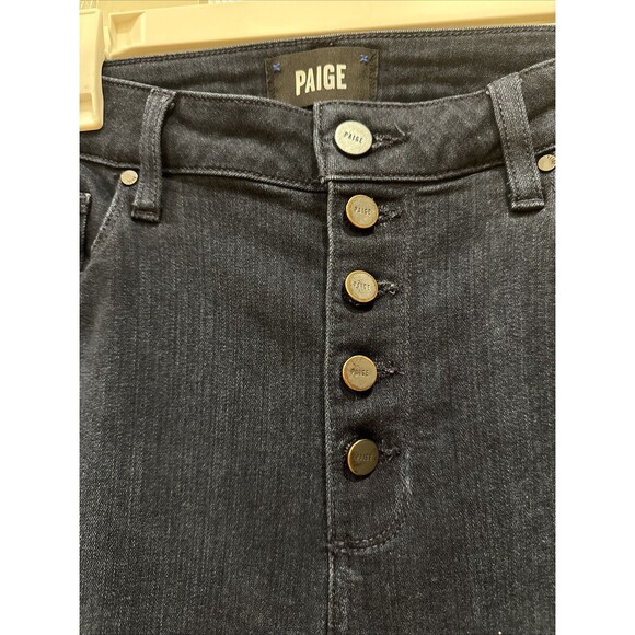 Paige Size 31 High Rise Manhattan Bootcut Blue Jeans - Picture 3 of 8